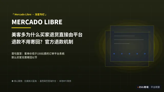美客多为什么买家退货直接由平台退款不用寄回？官方退款机制底层逻辑