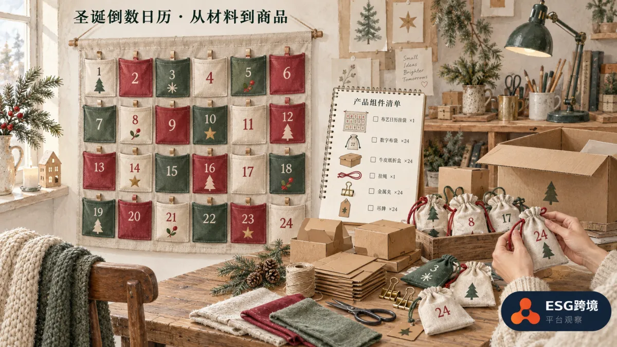 跨境卖家检查编号布袋、纸盒和套装配件的原创场景示意（原创专题配图）
