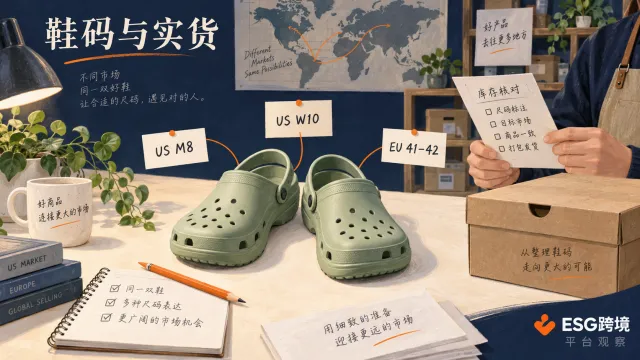 Crocs跨境上架：一双鞋的男码、女码和欧码