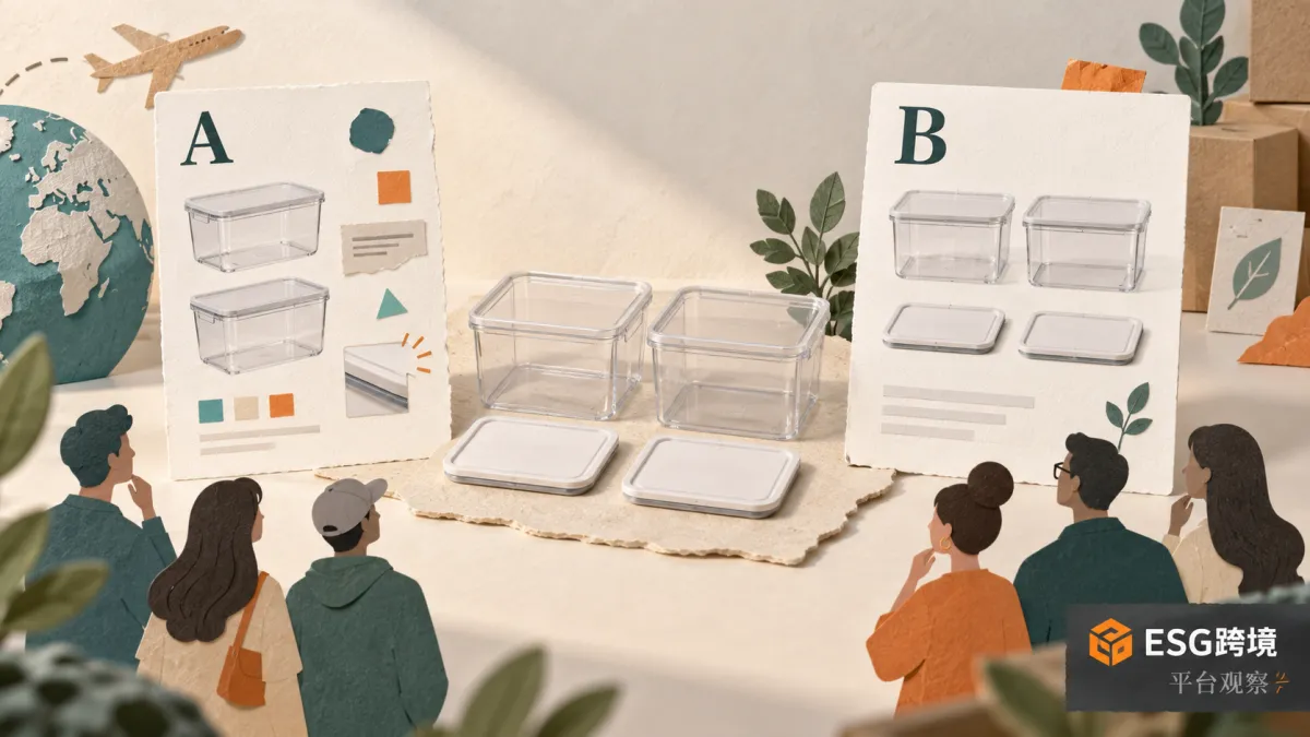 同一套收纳盒商品信息的两种表达原创概念插画（原创专题配图）