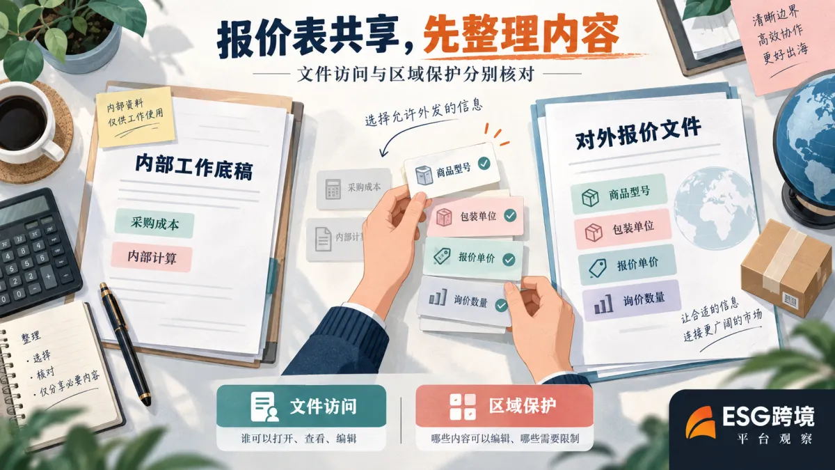 跨境报价外发内容与内部成本文件分别维护原创概念插画（原创专题配图）