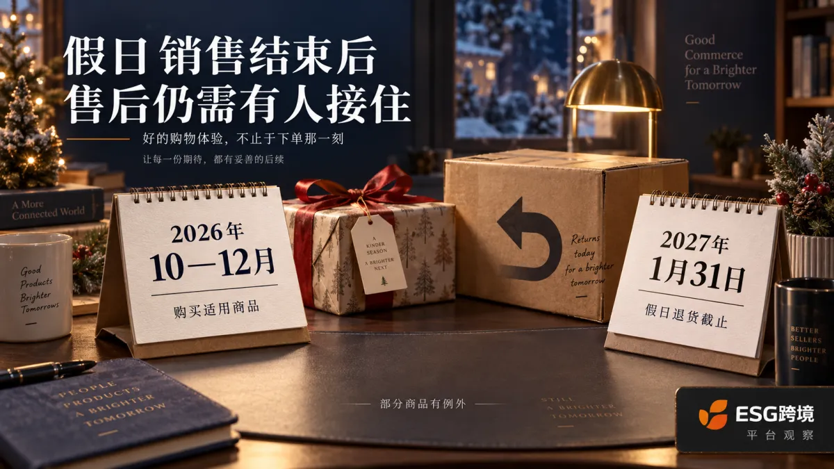 Walmart美国站2026年假日退货与卖家售后日历（原创专题配图）