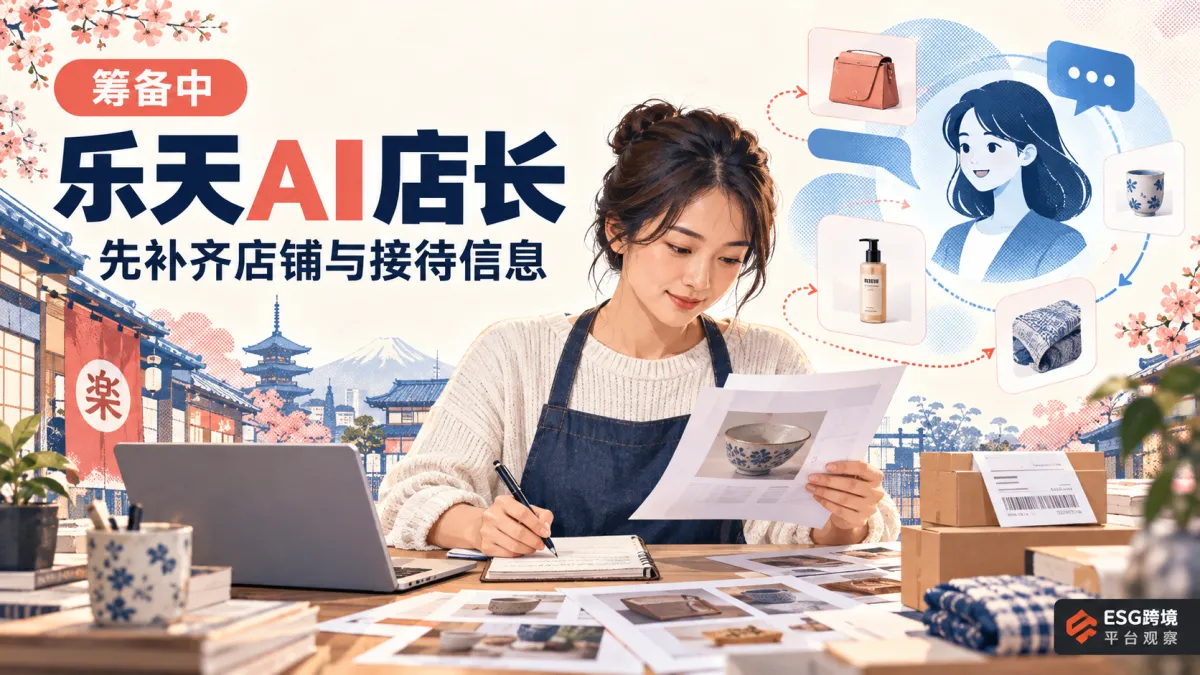 乐天AI店长筹备与跨境卖家的商品、接待信息准备（原创专题配图）