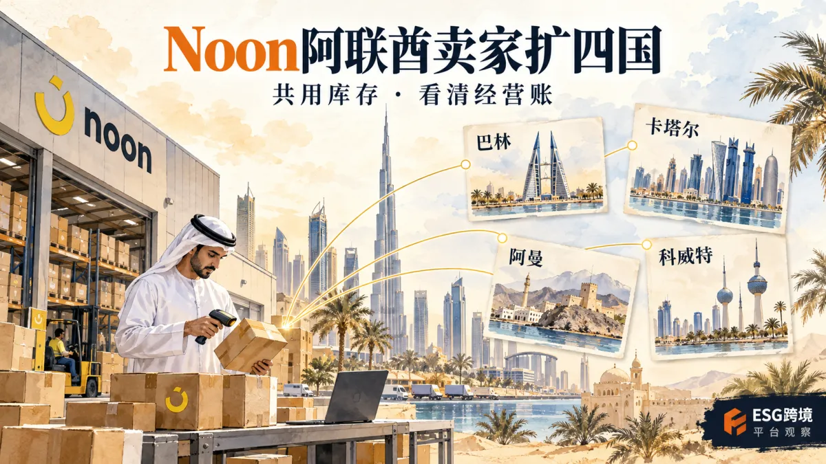 Noon阿联酋库存扩展GCC四国的经营准备（原创专题配图）
