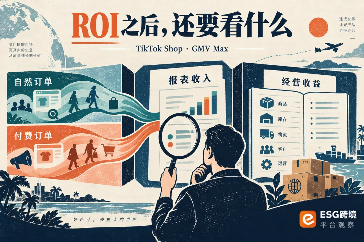 TikTok Shop GMV Max报表与跨境店铺经营判断（原创专题配图）