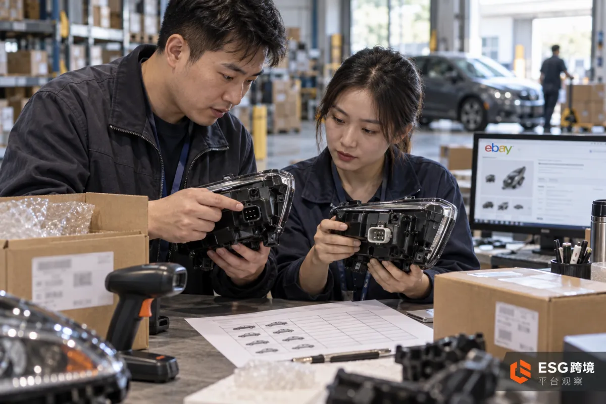 跨境汽配卖家核对商品型号车型资料与出库版本（原创专题配图）