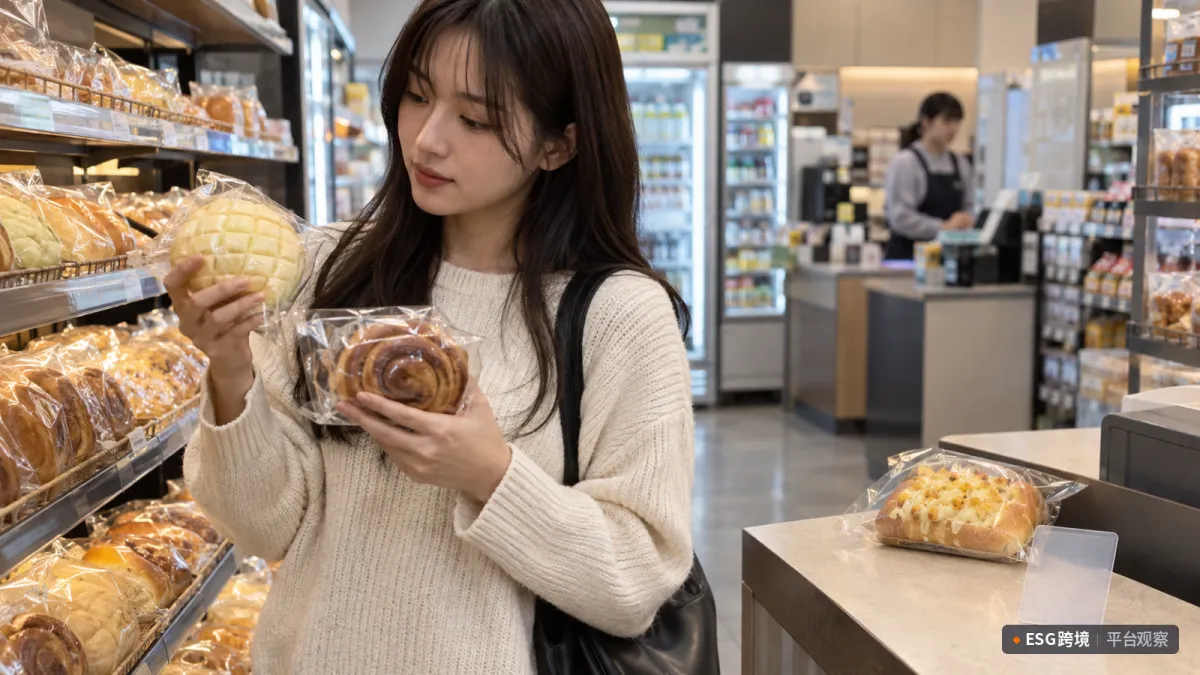 AI生成场景示意：便利店顾客选择不同口味面包（原创专题配图）