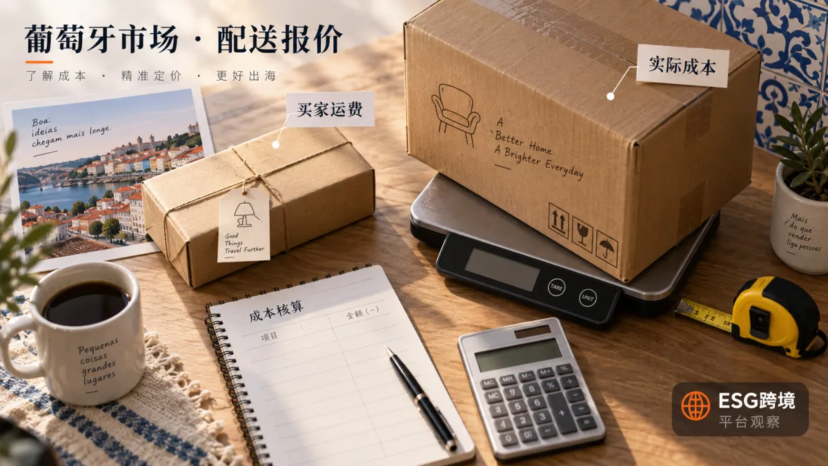 葡萄牙市场客户配送费用与卖家实际运输成本核算（原创专题配图）
