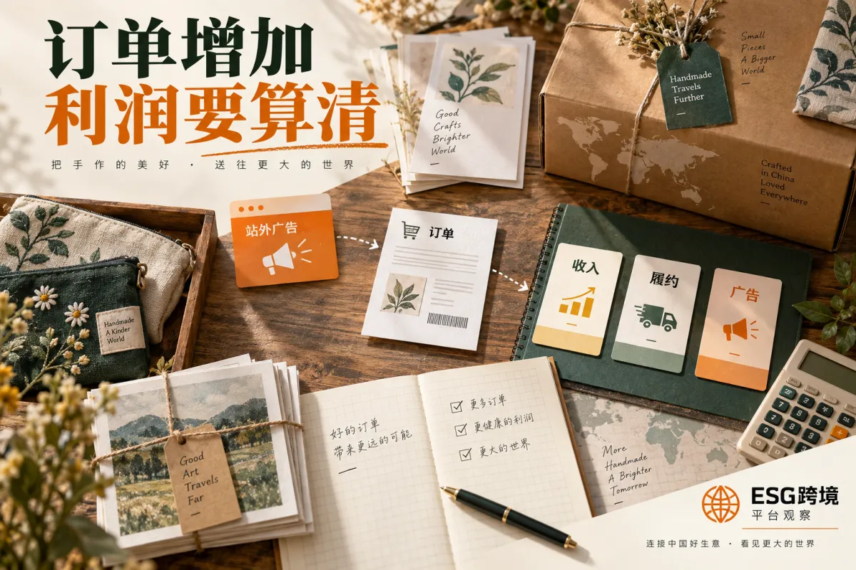 Etsy站外广告订单与卖家利润核算（原创专题配图）