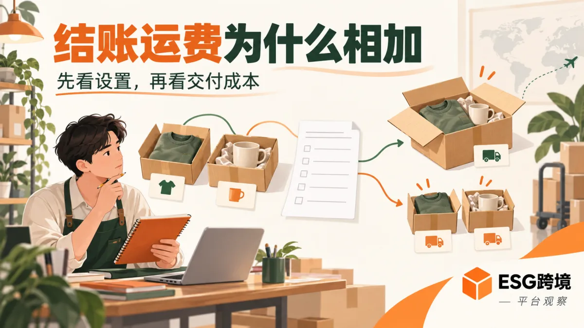 跨境独立站多商品订单与运费计算（原创专题配图）